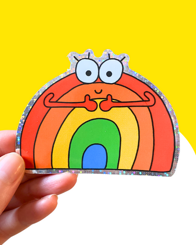 NEW Brian the Rainbow Disco Sticker!