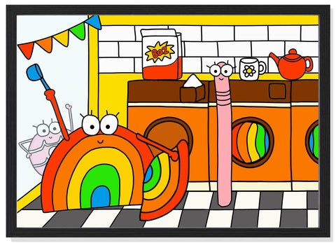Brian the Rainbow Town | Wormdrette | A5 Print - Jennie Sergeant Designs