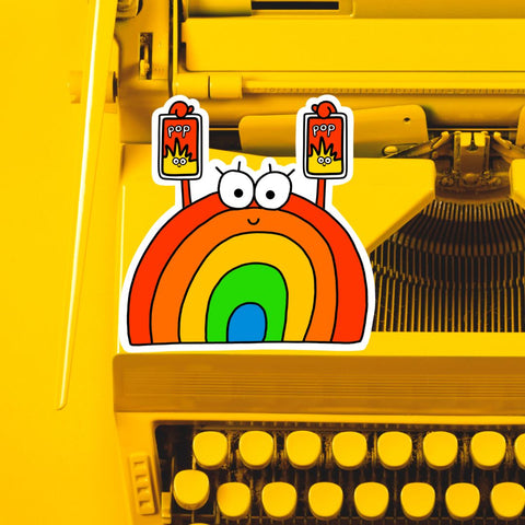 Brian the Rainbow | Vinyl Sticker | Popping Candy - Jennie Sergeant Designs